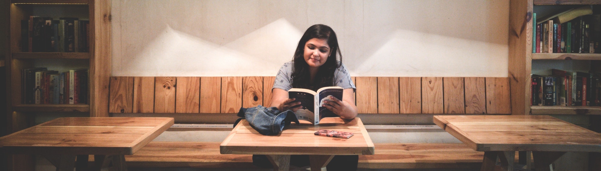 A person is reading a book.