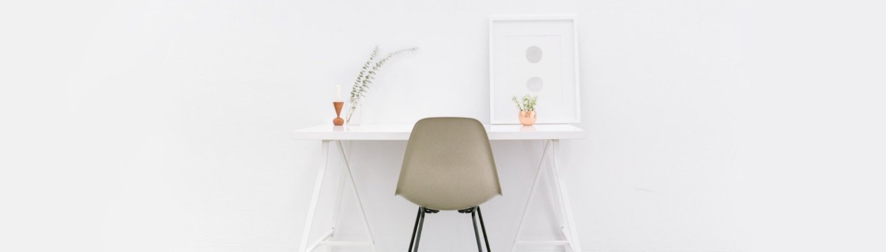 5S method - A desk with a chair. 5S method - A desk with a chair.