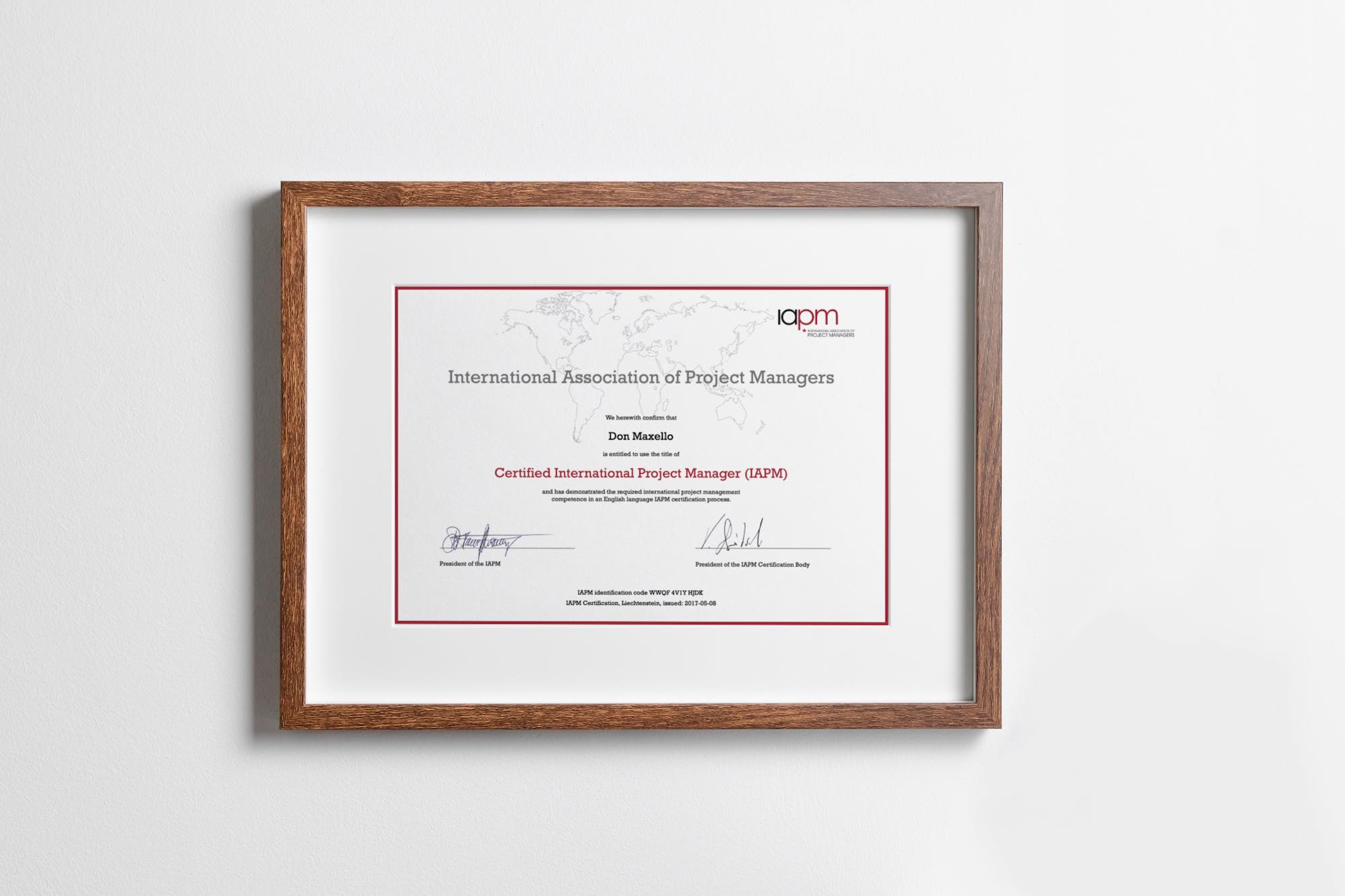 Certified International Project Manager IAPM CIPM
