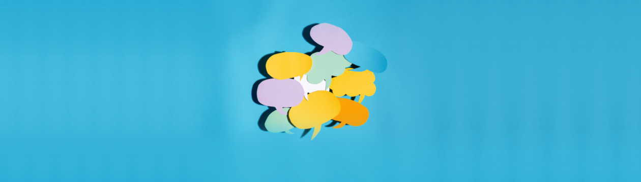 Coloured speech bubbles. Coloured speech bubbles.