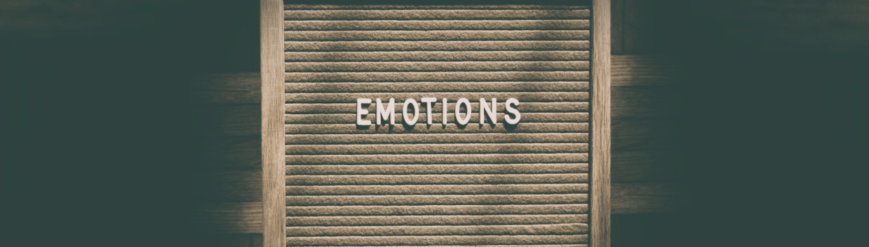 Emotionale Intelligenz - Ein Schild auf dem "EMOTIONS" steht.