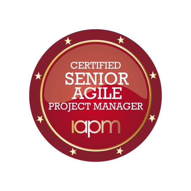 Das Badge des “Certified Senior Agile Project Manager (IAPM)”.