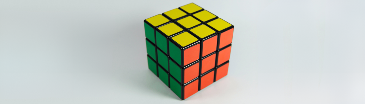 A solved magic cube.